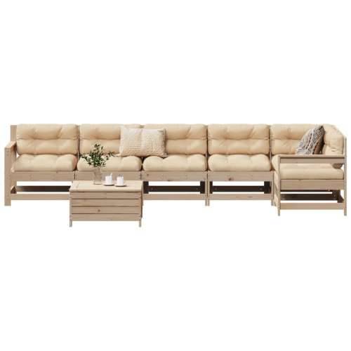Vrtna garnitura - 7-dijelni set vrtnih sofa od masivne borovine - Prirodna boja bora 1 Cijena