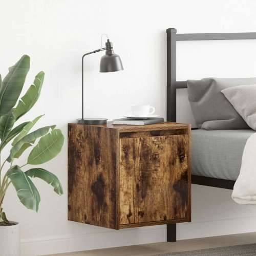 Zidni noćni ormarići 2 kom dimljenog hrasta 38x34x40 cm - Dimljeni hrast 2 Cijena