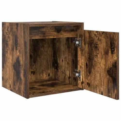 Zidni noćni ormarići 2 kom dimljenog hrasta 38x34x40 cm - Dimljeni hrast 2 Cijena