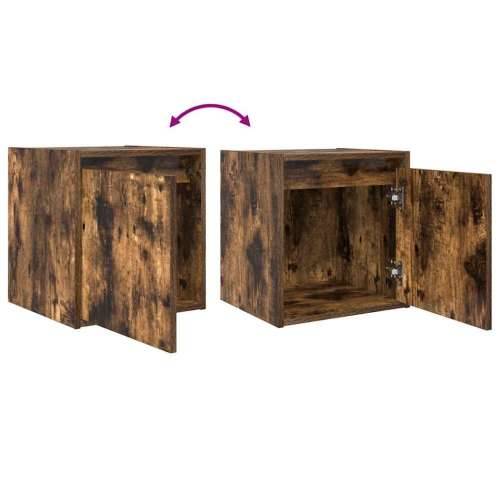 Zidni noćni ormarići 2 kom dimljenog hrasta 38x34x40 cm - Dimljeni hrast 2 Cijena