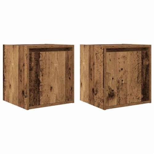 Zidni noćni ormarići 2 kom boja staro drvo 38x34x40 cm - Staro drvo 2 Cijena