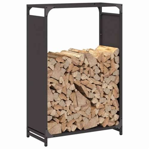 Stalak za drva crni 60x28x90 cm Hladno valjani čelik - Crna 60 x 28 x 90 cm Cijena