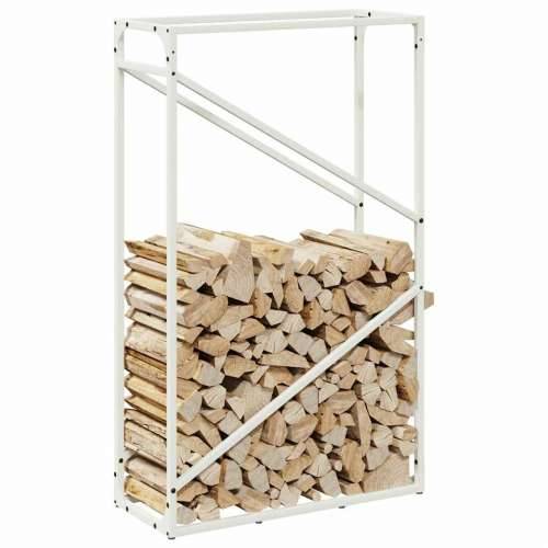 Stalak za drva bijeli 60x25x100 cm hladno valjani čelik - Bijela 60 x 25 x 100 cm Cijena
