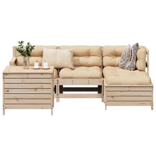 Vrtna garnitura - 5-dijelni set vrtnih sofa od masivne borovine - Prirodna boja bora 1 Cijena