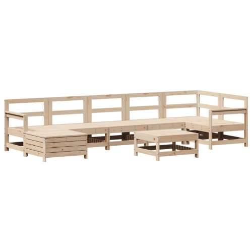 Vrtna garnitura - 8-dijelni set vrtnih sofa od masivne borovine - Prirodna boja bora 1 Cijena