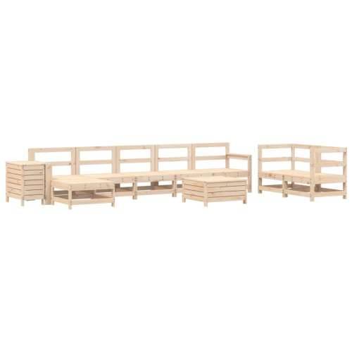 Vrtna garnitura - 10-dijelni set vrtnih sofa od masivne borovine - Prirodna boja bora 1 Cijena