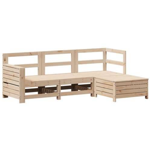 Vrtna garnitura - 4-dijelni set vrtnih sofa od masivne borovine - Prirodna boja bora 1 Cijena