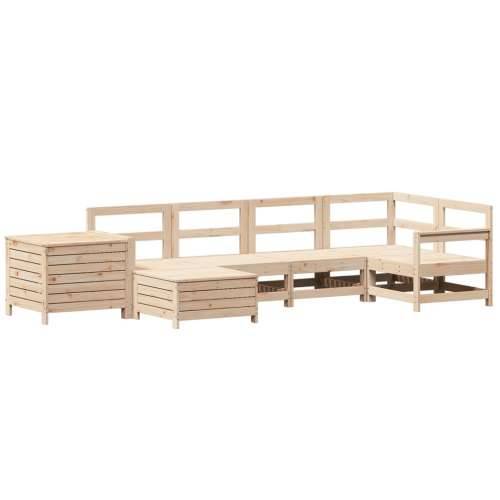 Vrtna garnitura - 7-dijelni set vrtnih sofa od masivne borovine - Prirodna boja bora 1 Cijena