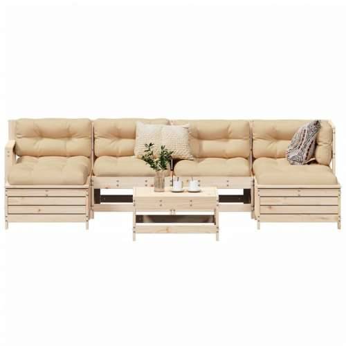 Vrtna garnitura - 7-dijelni set vrtnih sofa od masivne borovine - Prirodna boja bora 1 Cijena