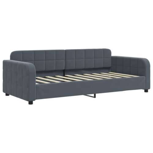 Dnevni krevet s madracem tamno sivi 90x190 cm baršun - Tamno siva 90 x 190 cm s madracem Cijena