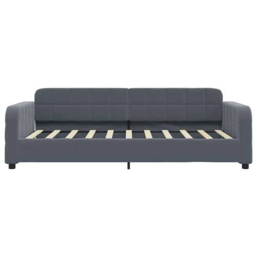 Dnevni krevet s madracem tamno sivi 90x190 cm baršun - Tamno siva 90 x 190 cm s madracem Cijena
