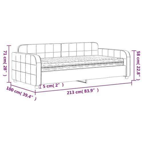 Dnevni krevet s madracem tamno sivi 90x190 cm baršun - Tamno siva 90 x 190 cm s madracem Cijena
