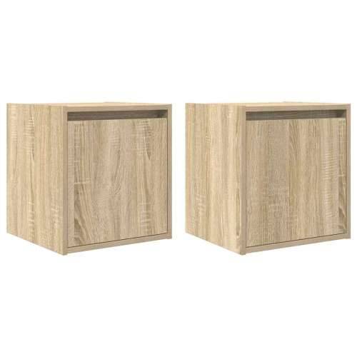 Zidni noćni ormarići 2 kom hrasta sonome 38x34x40 cm - sonoma hrast 2 Cijena