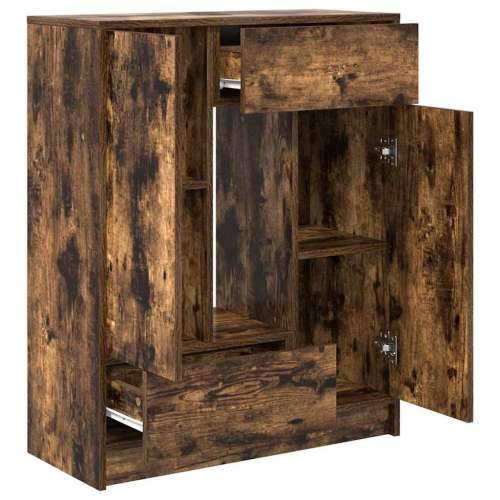 Komoda s ladicama i vratima dimljeni hrast 73x31x90 cm - Dimljeni hrast 1 Cijena