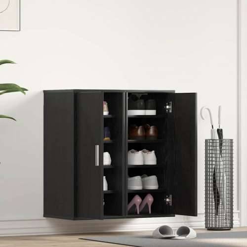 Ormarići za cipele 2 kom crni hrast 32 x 35 x 70 cm od iverice - Crni hrast 31.5 x 35 x 70 cm 1 2x shoe cabinet with door Cijena