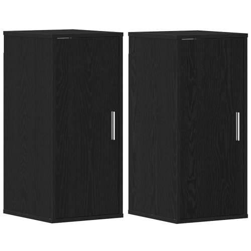 Ormarići za cipele 2 kom crni hrast 32 x 35 x 70 cm od iverice - Crni hrast 31.5 x 35 x 70 cm 1 2x shoe cabinet with door Cijena
