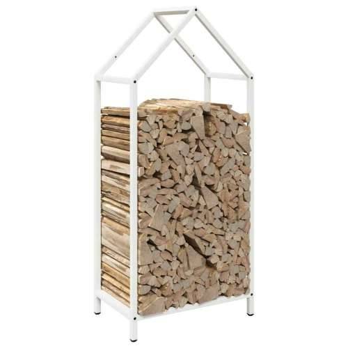 Stalak za drva bijeli 40x25x90 cm hladno valjani čelik - Bijela 40 x 25 x 90 cm Cijena