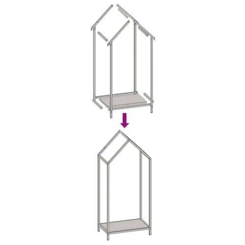 Stalak za drva bijeli 40x25x90 cm hladno valjani čelik - Bijela 40 x 25 x 90 cm Cijena