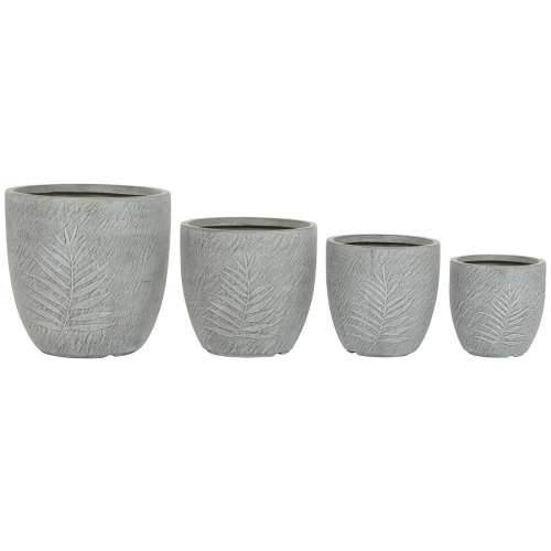 Set žardinjera Home ESPRIT Svjetlo siva Kaljeno Staklo magnezij 44 x 44,5 x 43 cm (4 kom.) Cijena