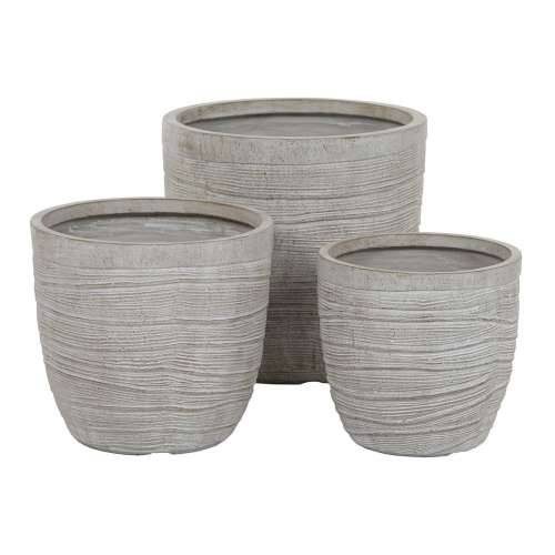 Set žardinjera Home ESPRIT Bež Kaljeno Staklo magnezij 45 x 45 x 43 cm (3 kom.) Cijena