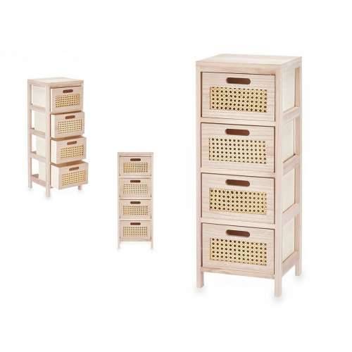 Ormarić s ladicama Rattan Prirodno 27 x 73 x 25 cm 4 ladice Cijena
