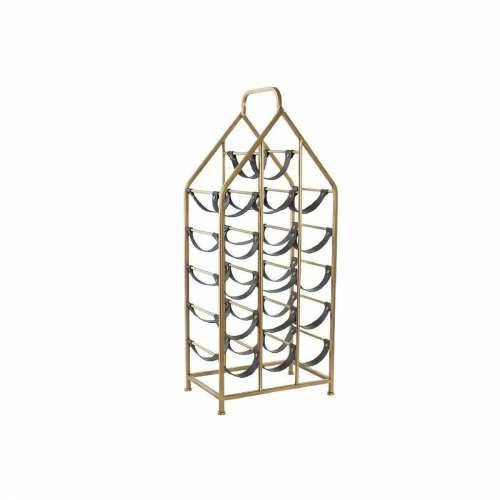 Stalak za boce DKD Home Decor Crna zlatan Metal Plastika 37,5 x 24,5 x 82 cm Cijena