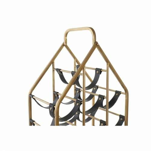 Stalak za boce DKD Home Decor Crna zlatan Metal Plastika 37,5 x 24,5 x 82 cm Cijena