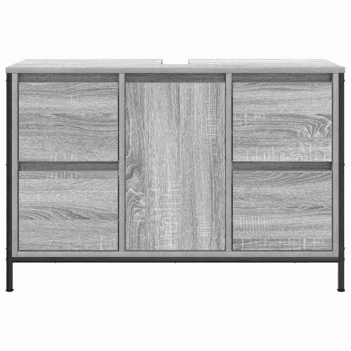 Ormarić za Lavabo - Umivaonik s ladicama siva sonoma 90x34,5x60 cm Cijena