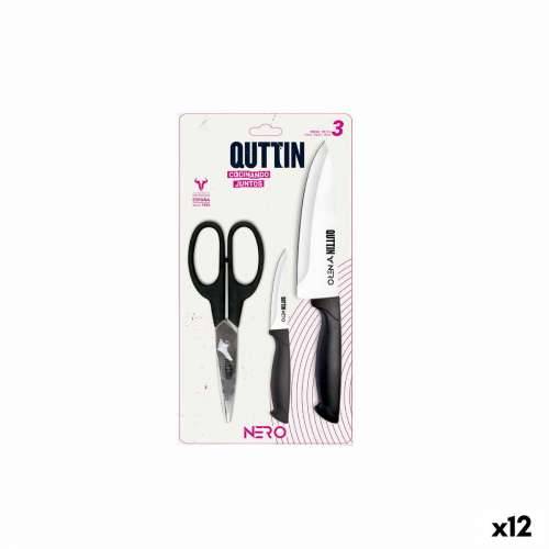 Set Noževa Quttin Nero Crna 3 Dijelovi (12 kom.) Cijena