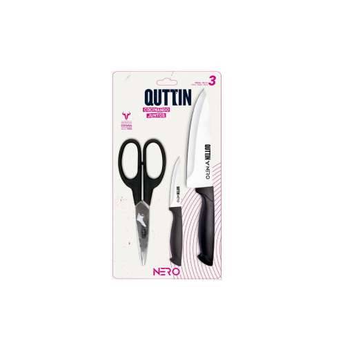 Set Noževa Quttin Nero Crna 3 Dijelovi (12 kom.) Cijena