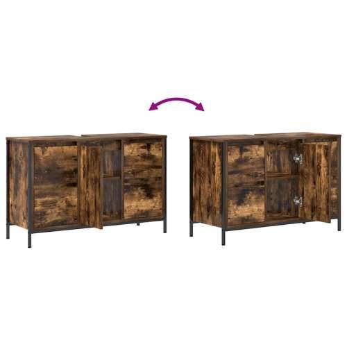 Ormarić za Lavabo - Umivaonik s ladicama dimljeni hrast 90x34,5x60 cm Cijena