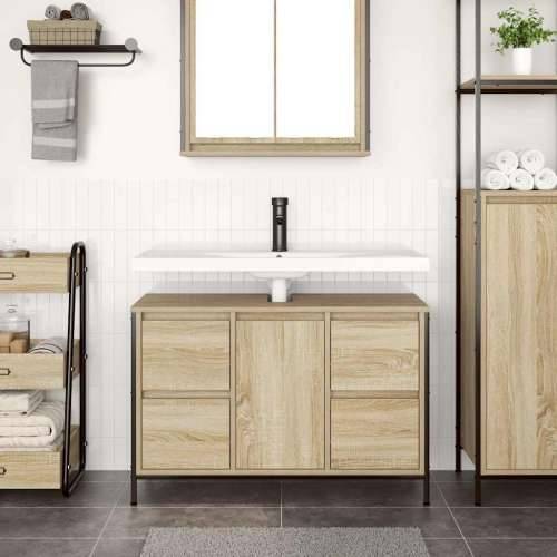Ormarić za Lavabo - Umivaonik s ladicama sonoma hrast 90x34,5x60 cm Cijena