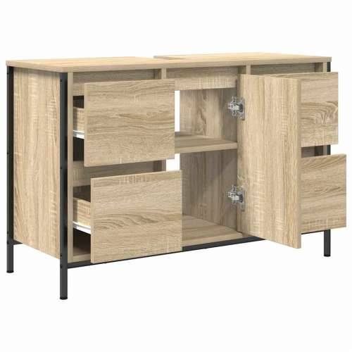 Ormarić za Lavabo - Umivaonik s ladicama sonoma hrast 90x34,5x60 cm Cijena