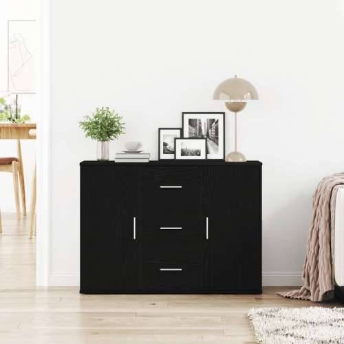 Komoda crni hrast 91x29,5x65 cm konstruirano drvo - Crni hrast 1 Cijena