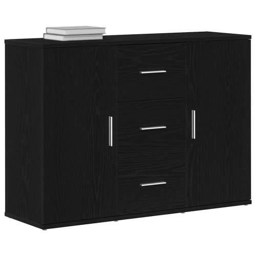 Komoda crni hrast 91x29,5x65 cm konstruirano drvo - Crni hrast 1 Cijena