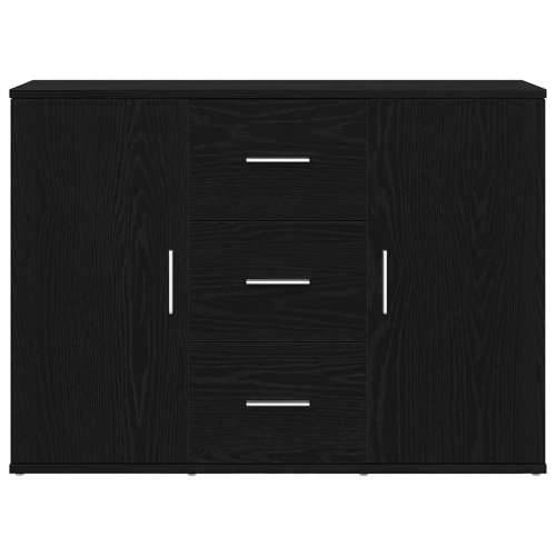 Komoda crni hrast 91x29,5x65 cm konstruirano drvo - Crni hrast 1 Cijena
