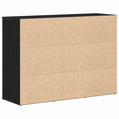 Komoda crni hrast 91x29,5x65 cm konstruirano drvo - Crni hrast 1 Cijena