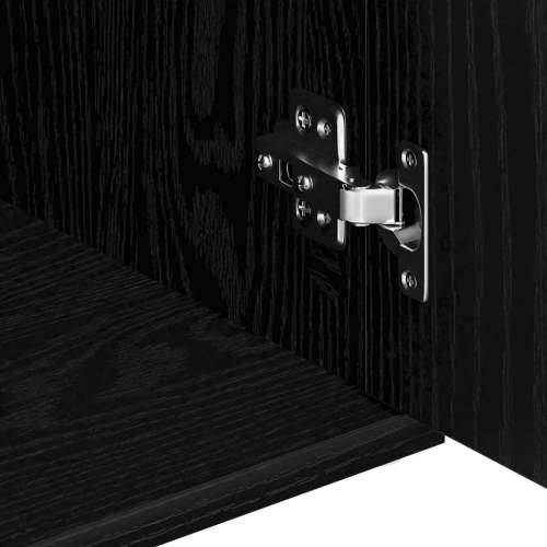 Komoda crni hrast 91x29,5x65 cm konstruirano drvo - Crni hrast 1 Cijena