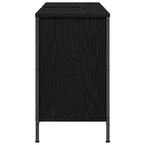 Ormarić za Lavabo - Umivaonik s ladicama crni hrast 90x34,5x60 cm Cijena