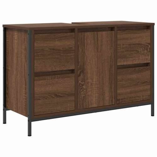 Ormarić za Lavabo - Umivaonik s ladicama smeđi hrast 90x34,5x60 cm Cijena