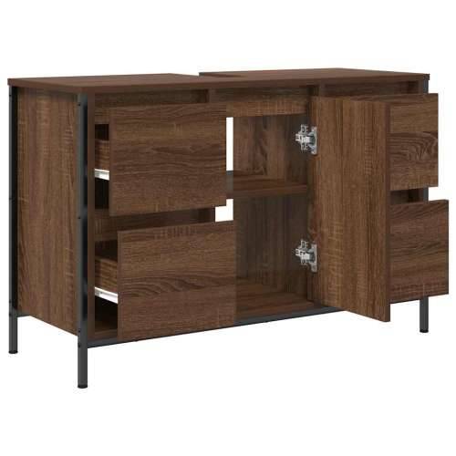 Ormarić za Lavabo - Umivaonik s ladicama smeđi hrast 90x34,5x60 cm Cijena