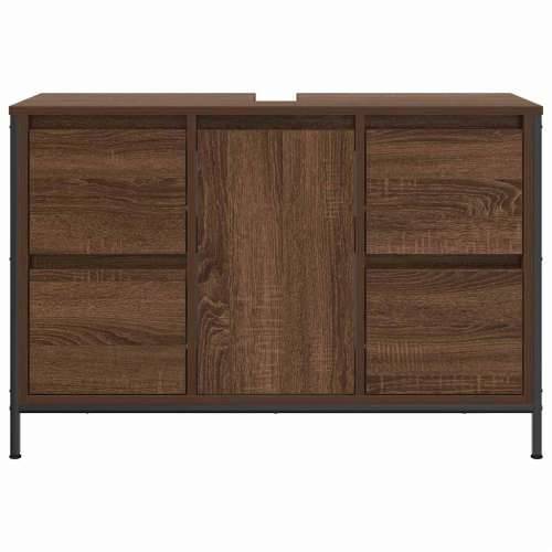 Ormarić za Lavabo - Umivaonik s ladicama smeđi hrast 90x34,5x60 cm Cijena