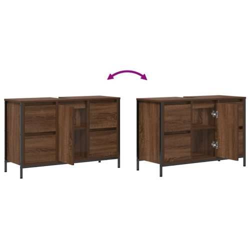 Ormarić za Lavabo - Umivaonik s ladicama smeđi hrast 90x34,5x60 cm Cijena