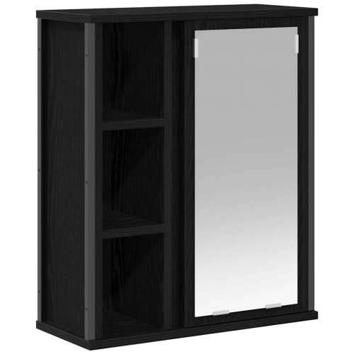 Kupaonski zidni ormarić s ogledalom crni hrast 50x21x60 cm Cijena