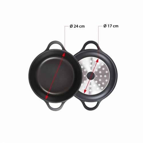 Duboka tava s poklopcem Valira 4141/25 Crna Ø 24 cm Cijena