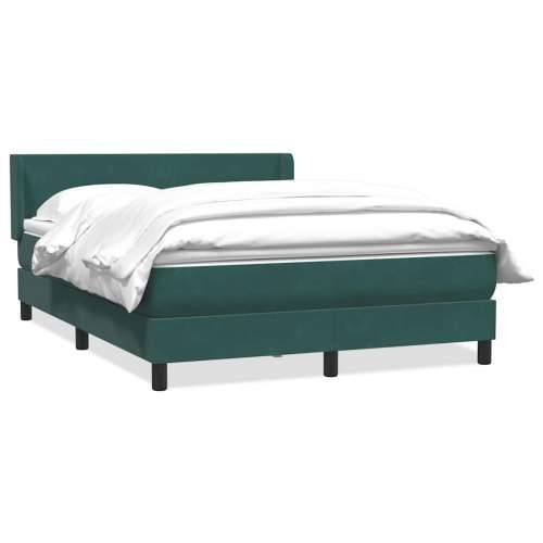 Box spring krevet s madracem tamnozeleni 140x210 cm baršunasti - 140 x 210 cm Gladak dizajn Tamnozelena Cijena