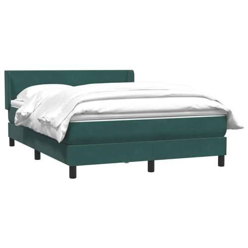 Box spring krevet s madracem tamnozeleni 140x210 cm baršunasti - 140 x 210 cm Gladak dizajn Tamnozelena Cijena