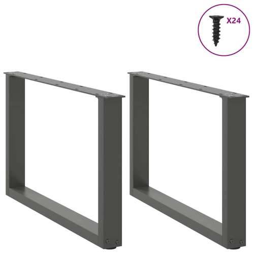 Noge za klub stolić U-oblik 2 kom antracit 60 x (42-43) cm čelik - Antracit 60 x (42-43) cm 2 1 Cijena