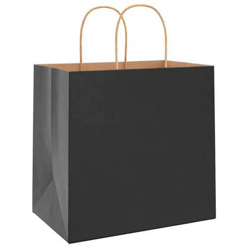 Papirnate vrećice 50 kom s ručkama crne 26x17x25 cm - Crna 26 x 17 x 25 cm 50 Cijena