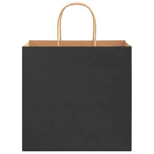 Papirnate vrećice 50 kom s ručkama crne 26x17x25 cm - Crna 26 x 17 x 25 cm 50 Cijena